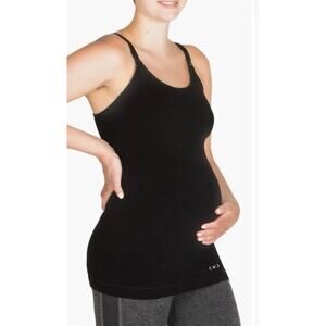 Modern Eternity Seamless Maternity/Nursing Yoga Tank XL Black NEW
